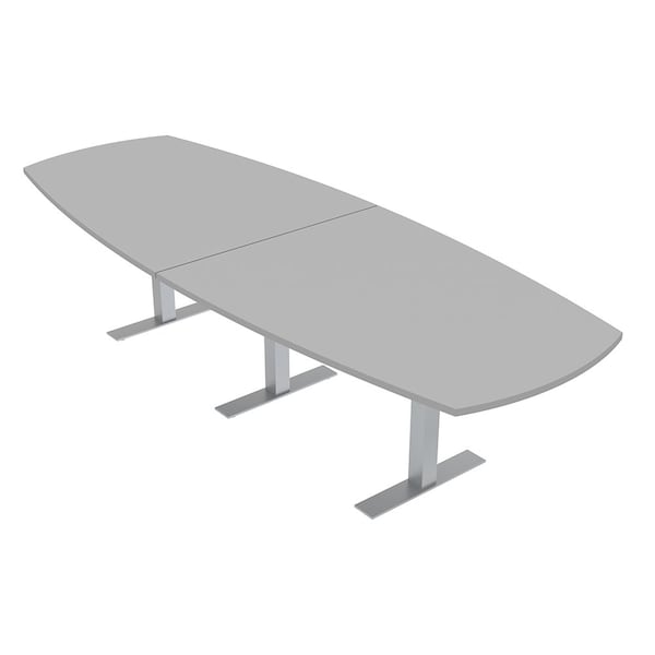 45 in W, 145 in L, 29 in H, Engineered Wood Top, Grey